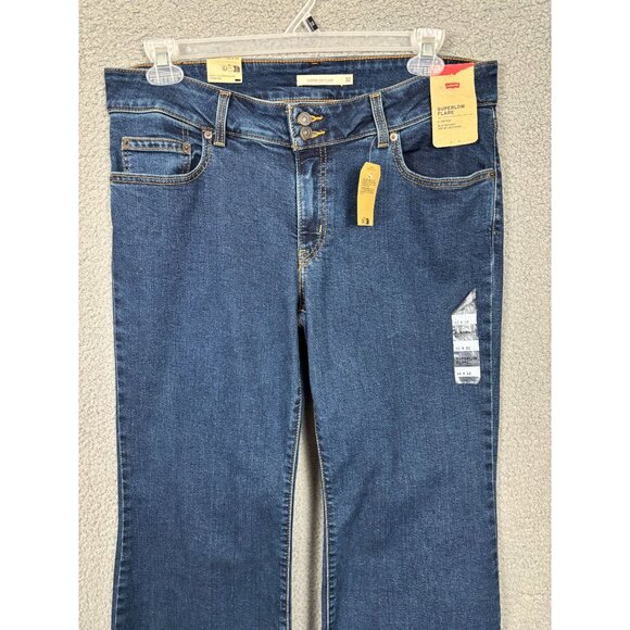 Levi's Superlow Flare Jeans 32 X 32 Blue Denim Waterless Design New With Tag's - Picture 2 of 8